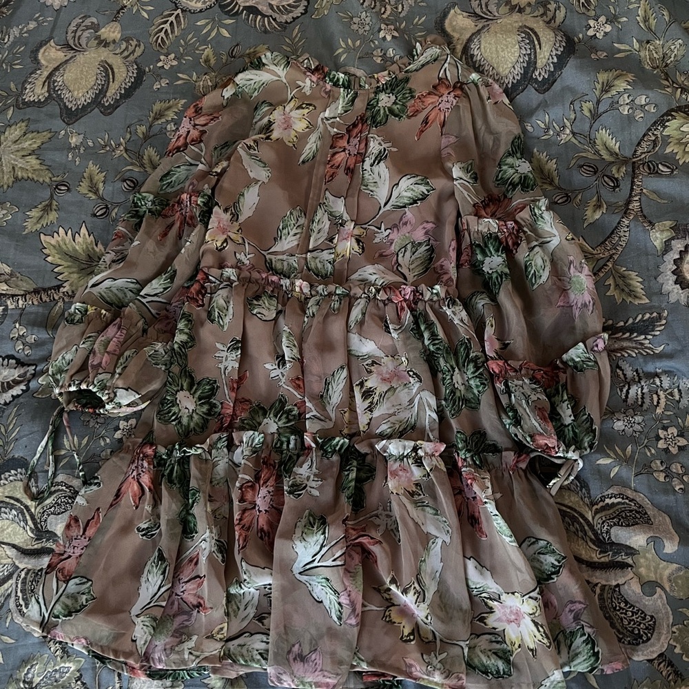 Floral Dress with Ruffle Details